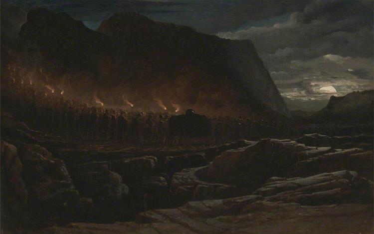 A Mountain Chieftain's Funeral - Francis Danby