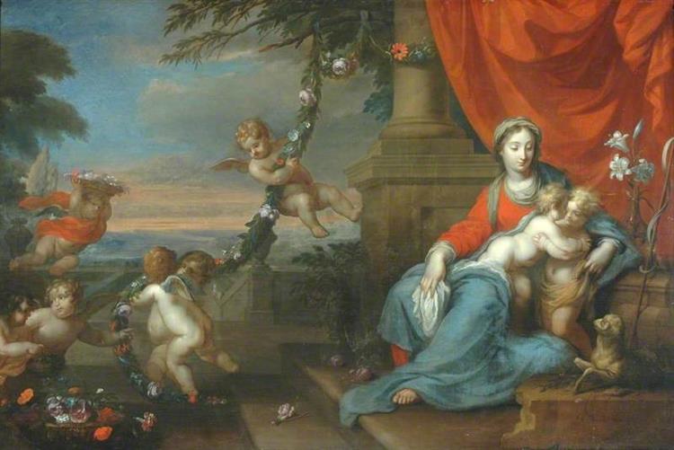 Virgin, Child and St John - Haerman Verelst