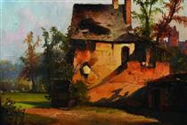 A Landscape with a House, a Well in the foreground - Hermann Mevius