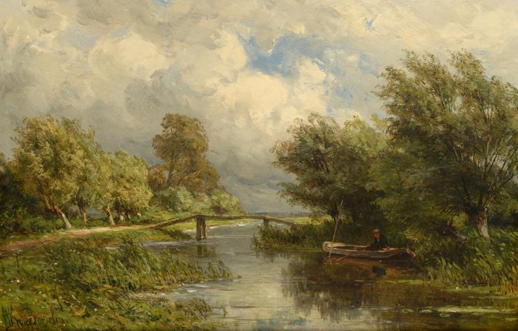 'Landschap bij Woerden - Jan Willem van Borselen