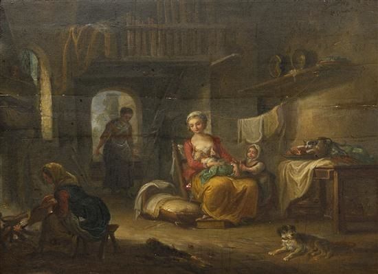 The Occupied Mother - Jean-Baptiste Charpentier the Elder