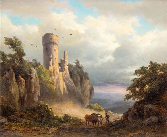 A rocky landscape with a ruin - Louwrens Hanedoes