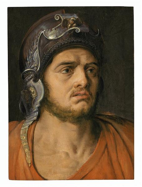 Head of a man in a helmet (Mars?) - Frans Floris de Vriendt