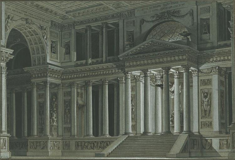 Atri d'un temple neoclàssic - Giuseppe Lucini