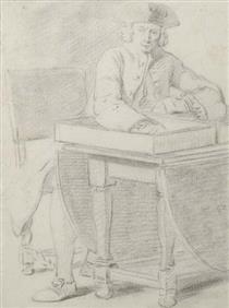 A Man Seated at a Table - Hendrik Pothoven
