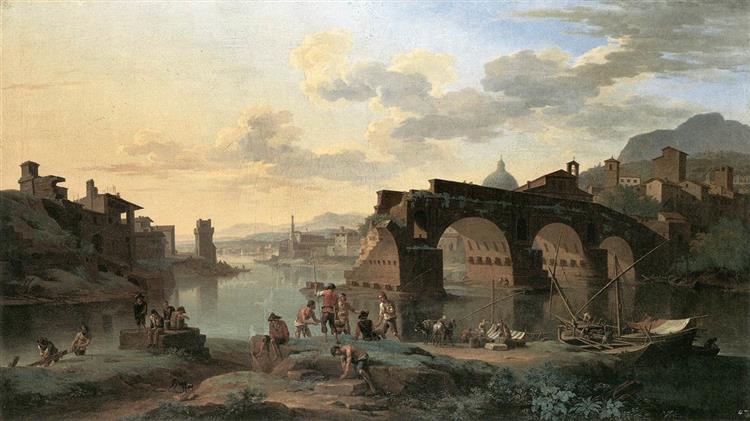 River View with the Ponte Rotto - Jacob de Heusch