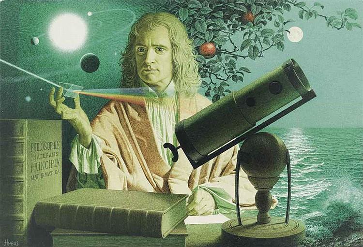 Sir Isaac Newton - Jean-Leon Huens