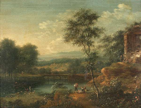 Rhenish landscape - Johann Christian Vollerdt