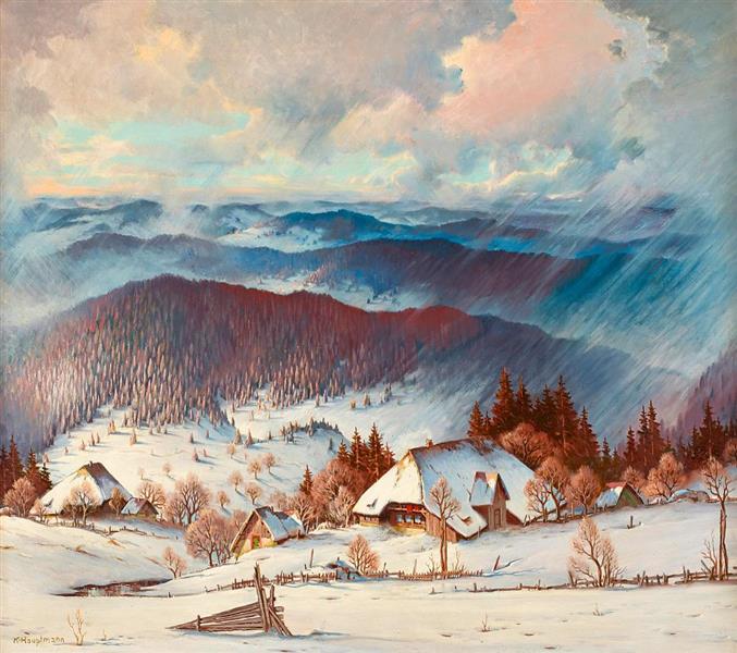 rising winter storm. Elztal - Karl Hauptmann