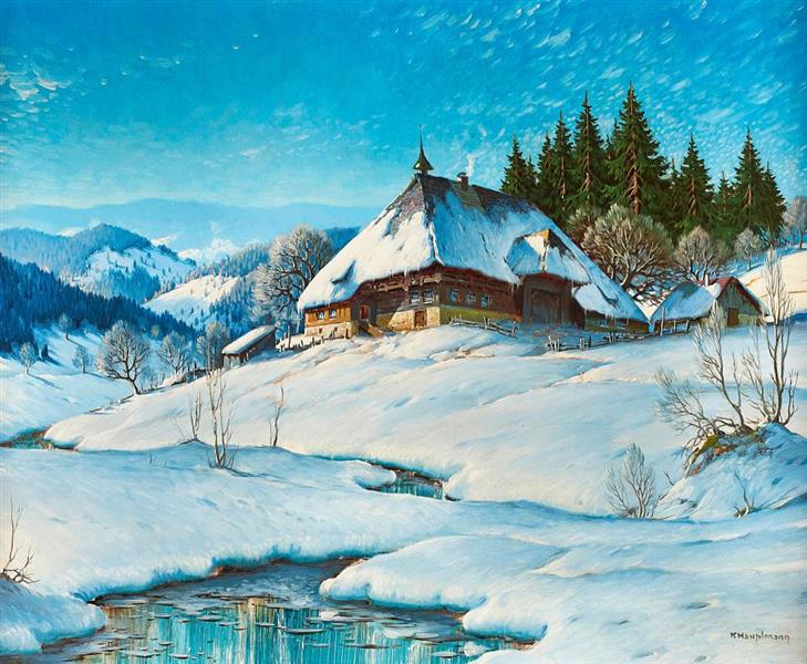 Winter day in the Wiesental - Karl Hauptmann