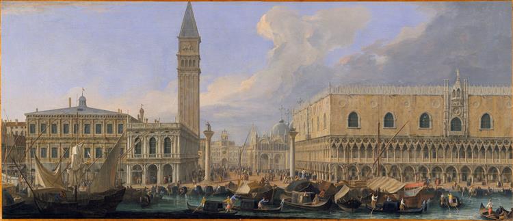 The Molo, Venice, from the Bacino di San Marco - Luca Carlevaris