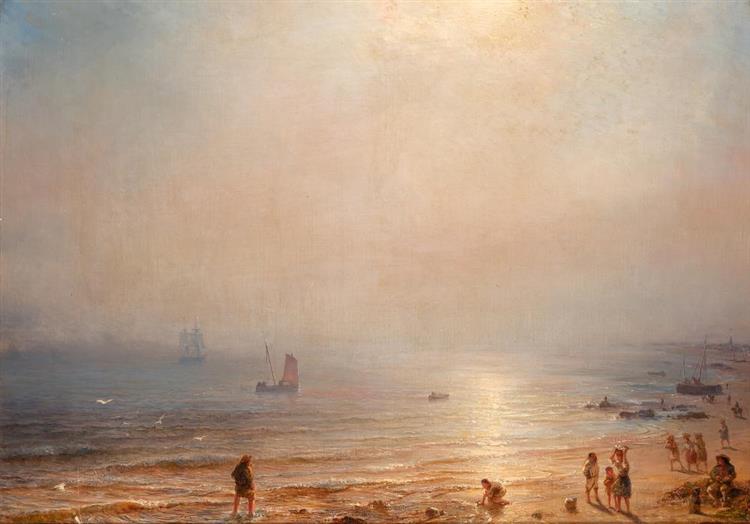 Fisherfolk on a Beach - Theodore Gudin