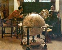 Galileo and Viviani - Tito Lessi