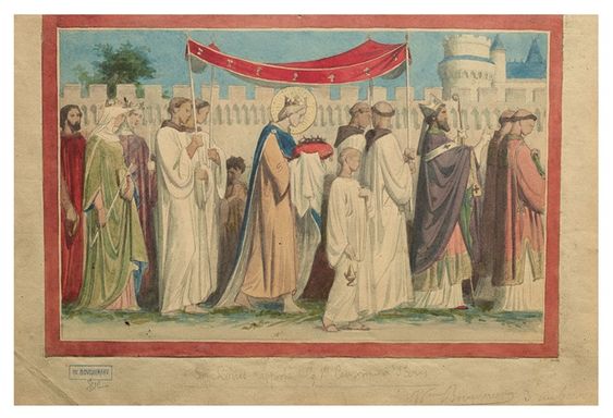 Saint Louis Bringing the Holy Crown to Paris - Вильям Адольф Бугро