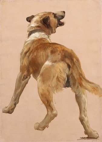 Study of the Homѐre dog and its leader - William-Adolphe Bouguereau