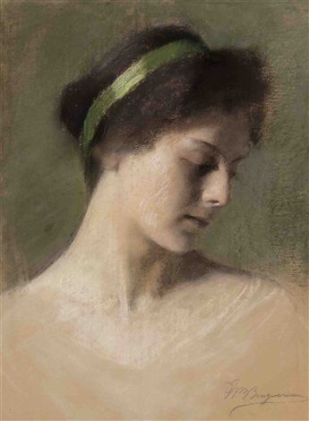 Study of a Woman - William Adolphe Bouguereau