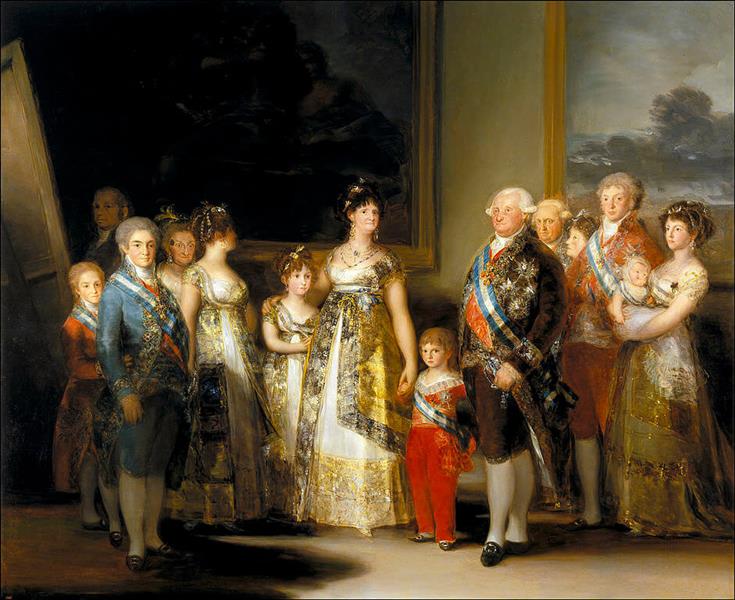 Портрет семьи Карла IV, 1800 - Франсиско де Гойя