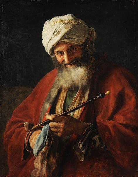 Middle Easterner with Pipe, c.1873 - 尼古拉斯·吉热斯