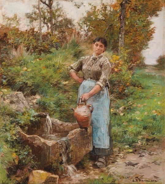 At the fountain, 1885 - Léon Augustin Lhermitte