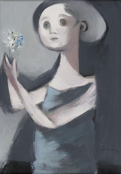 Child with Flowers, 1951 - Louis le Brocquy