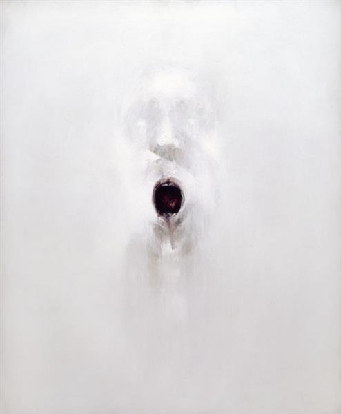 Head with open Mouth, 1974 - Louis le Brocquy