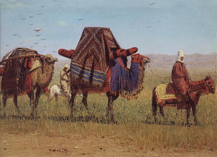 Migration of the Kirghiz, 1870 - Vasily Vasilievich Verechagine