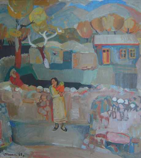 Scene in village Jajur, 1968 - Минас Карапетович Аветисян
