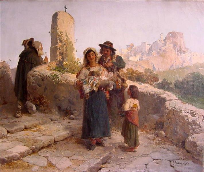 Near Cervara, 1885 - Джироламо Индуно