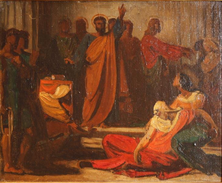 Sapphira's Death, 1855 - Leon Bonnat