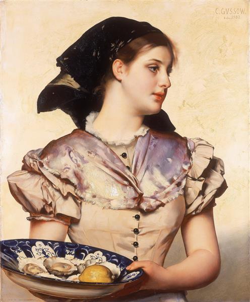 The oyster girl, 1882 - Karl Gussow