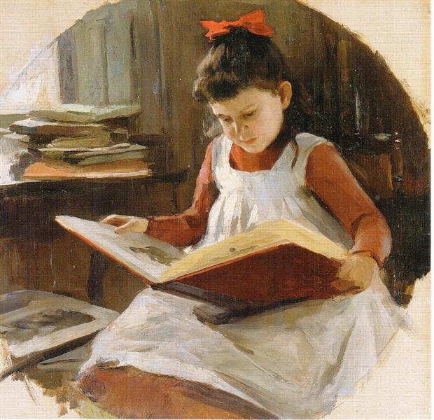 Портрет дочки Раїси, c.1899 - Mykola Pymonenko