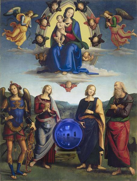 Gazing Ball (Perugino Madonna and Child with Four Saints), 2014 - 2015 - 傑夫·昆斯