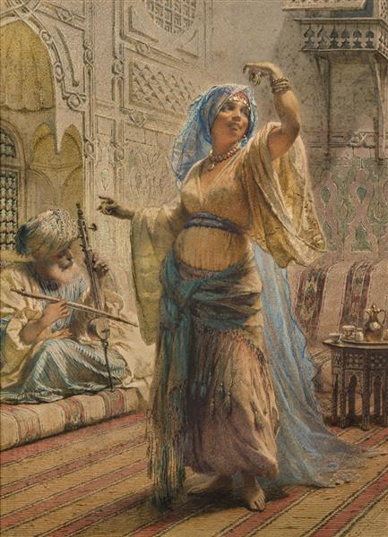 Dance of the almeh, 1870 - Карл Хаг