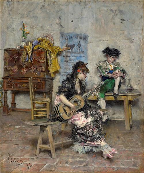 Guitar player, 1873 - 乔瓦尼·波尔蒂尼