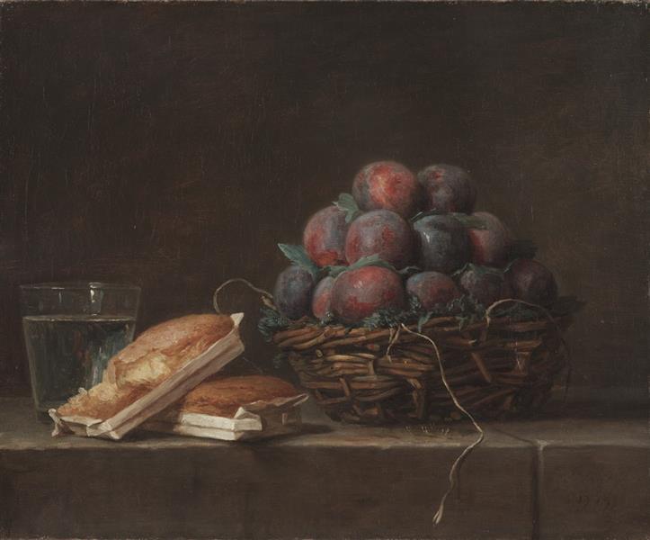 Basket of Plums, 1769 - Анна Валайер-Костер