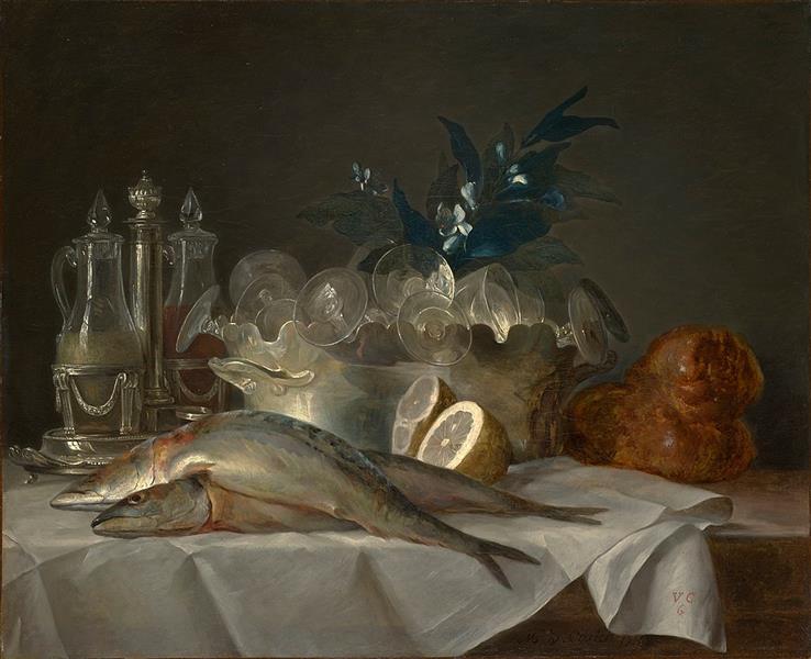 Still Life with Mackerel, 1787 - Анна Валайер-Костер