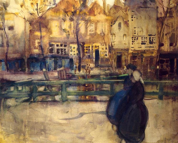 The Canal, Dordrecht, 1907 - Frances Mary Hodgkins