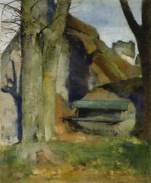 Shadow on the Wall (Breton Landscape), 1883 - Helene Schjerfbeck