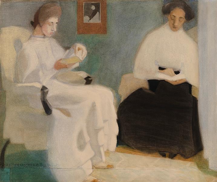Girls Reading, 1907 - Helene Schjerfbeck