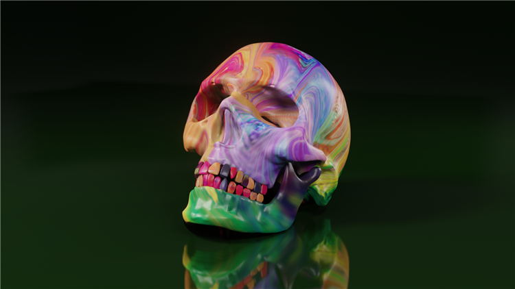 Psychedelic Skull 04, 2022 - 2023 - Alex Jesús Cabello Leiva