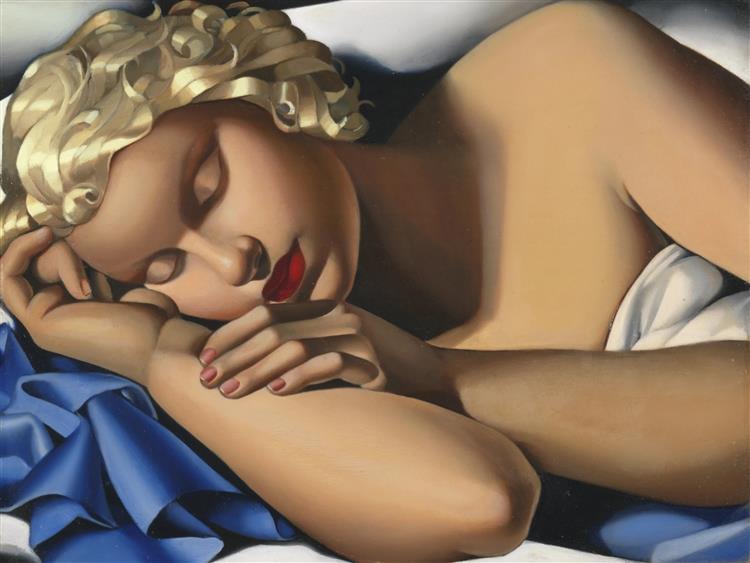 Sleeping Woman (Kizette), 1935 - Тамара Лемпицька