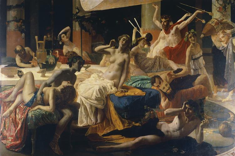 The orgies of Messalina, 1867 - Federico Faruffini