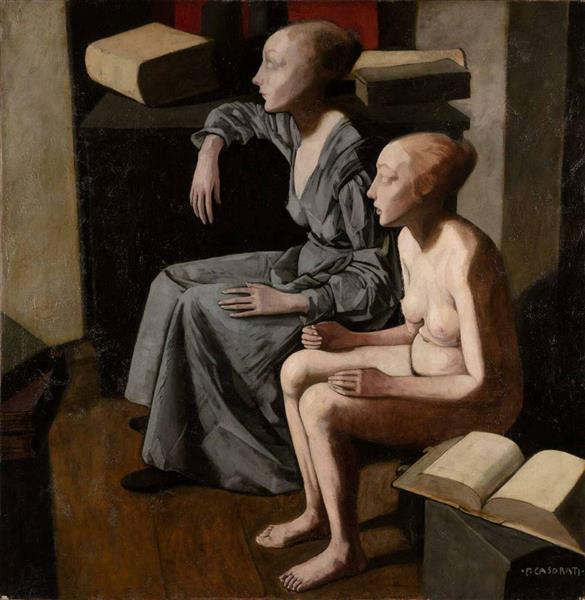 The Two Sisters (Open and Closed Book), 1921 - Феліче Казораті