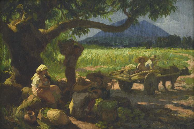 Workers at Rest, 1945 - Fernando Amorsolo