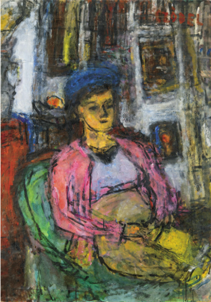 Bela Czobel, Girl in Green Armchair - Béla Czóbel
