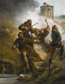 Episode of the First siege of Zaragoza, Peninsular War, June 15, 1808 – August 14, 1808 - Horace Vernet
