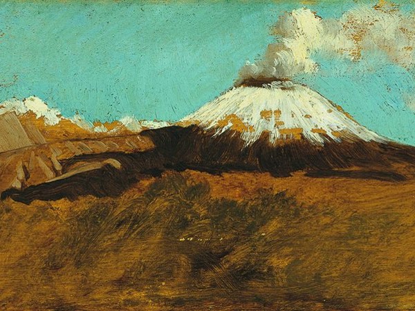 Vesuvian landscape with snow, 1872 - Джузеппе Де Ніттіс