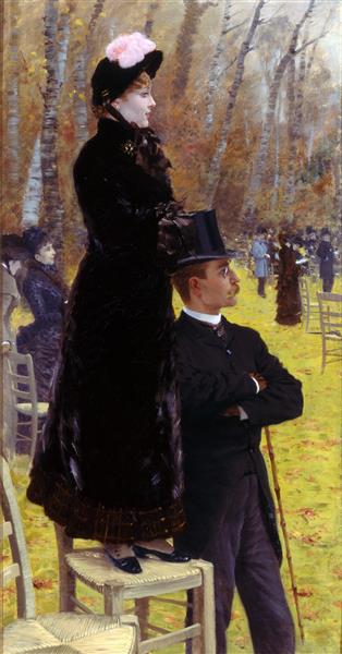 At the Auteuil races - On the chair, 1883 - Джузеппе Де Ніттіс