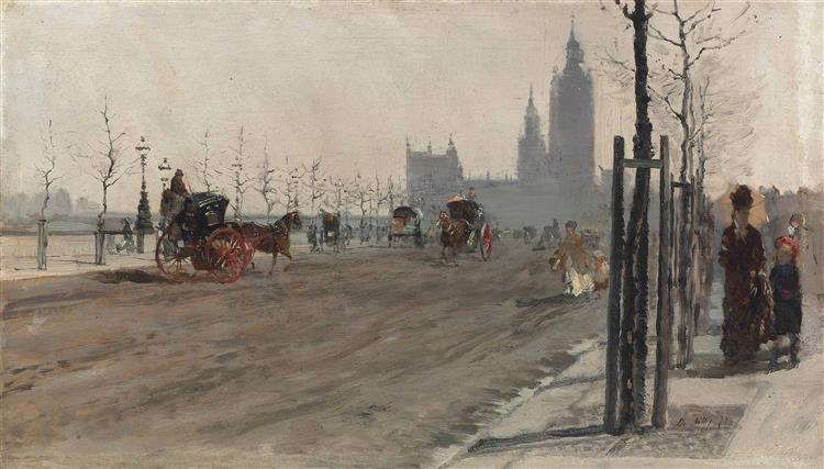 The Victoria Embankment, London, 1875 - Джузеппе Де Ніттіс