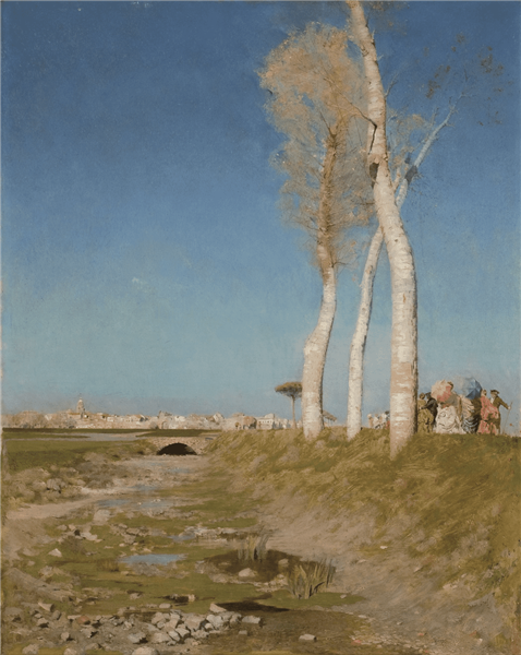 The poplars, 1870 - Джузеппе Де Ниттис